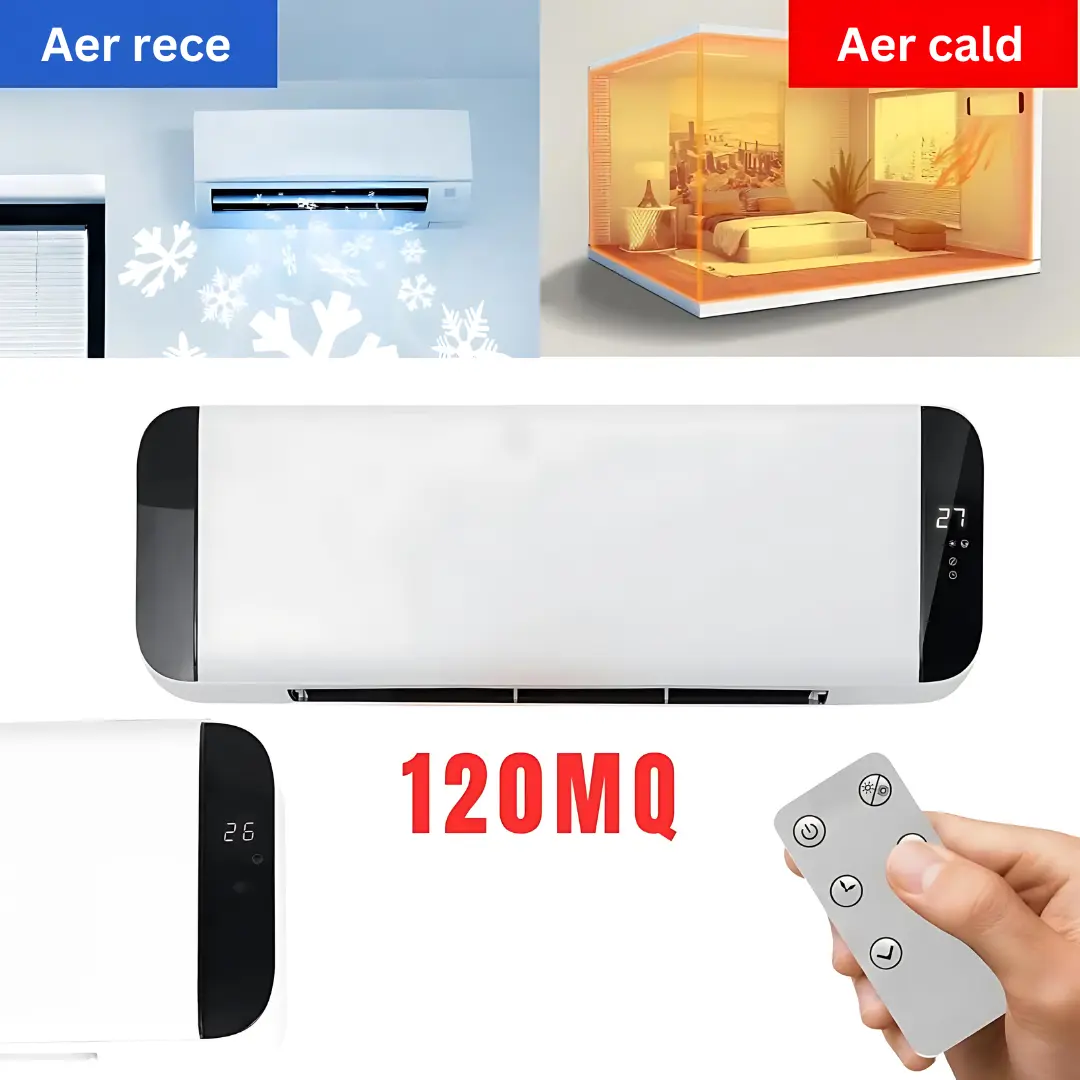 Flux de aer complet - Aer rece și Aer cald cu 120MQ și telecomandă