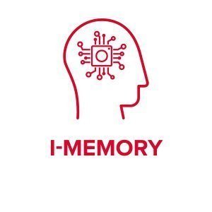 I-MEMORY icon cu creier și circuite