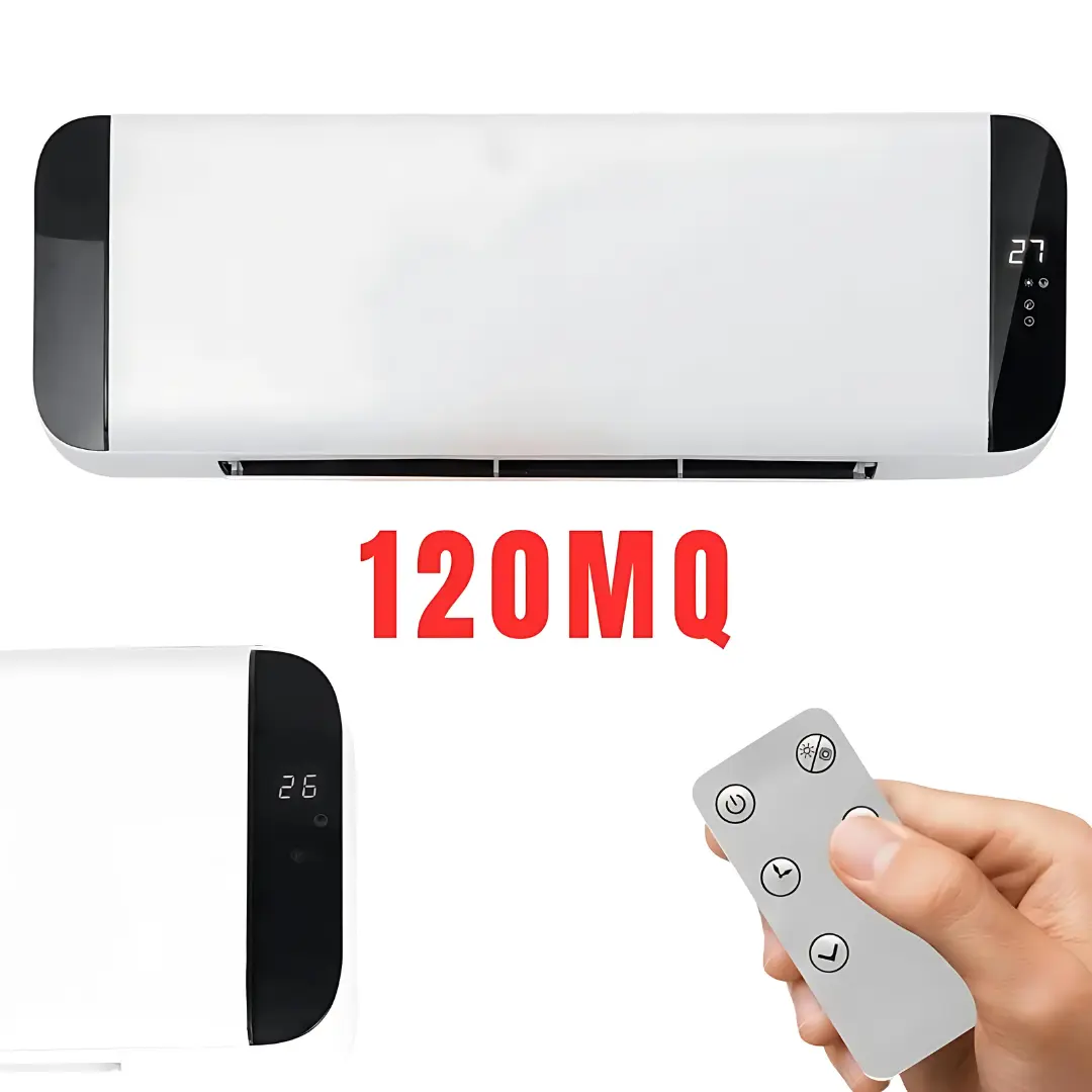 Aer conditionat 120MQ cu display LED și telecomandă - Produs complet